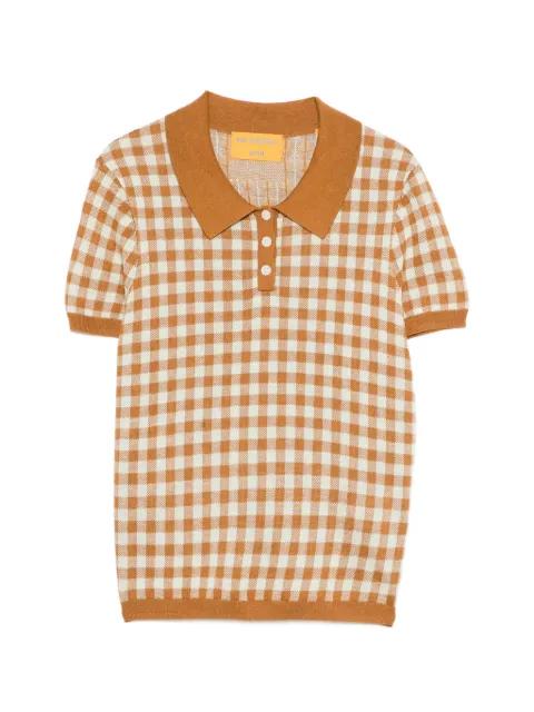 gingham knitted top by GUEST IN RESIDENCE