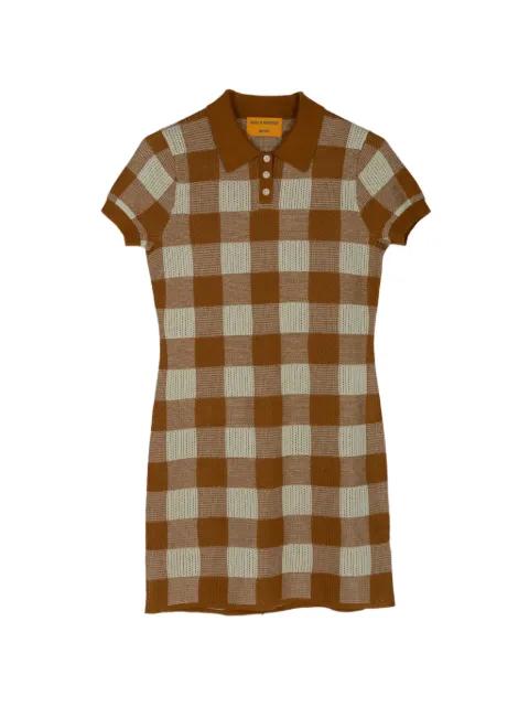 gingham polo mini dress by GUEST IN RESIDENCE