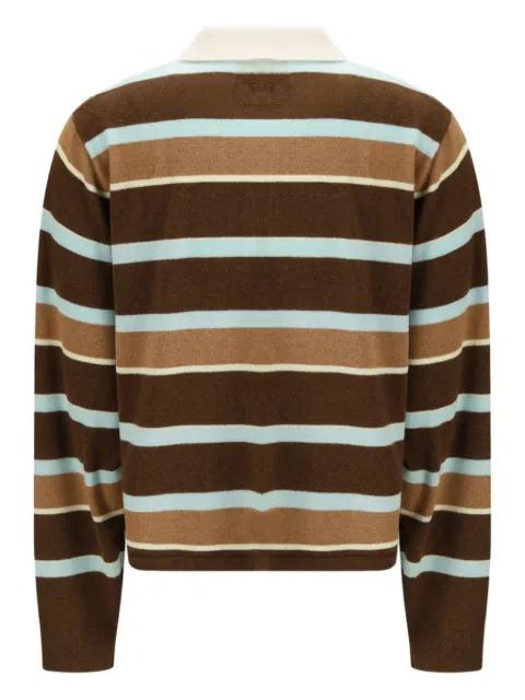 striped cashmere polo top by GUEST IN RESIDENCE