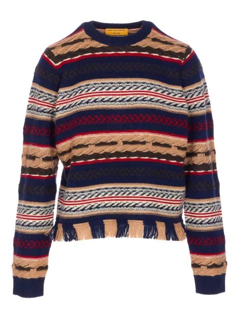 striped fringed sweater by GUEST IN RESIDENCE