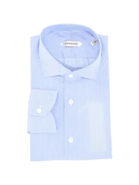 vertical-stripe spread-collar shirt by GUGLIELMINOTTI