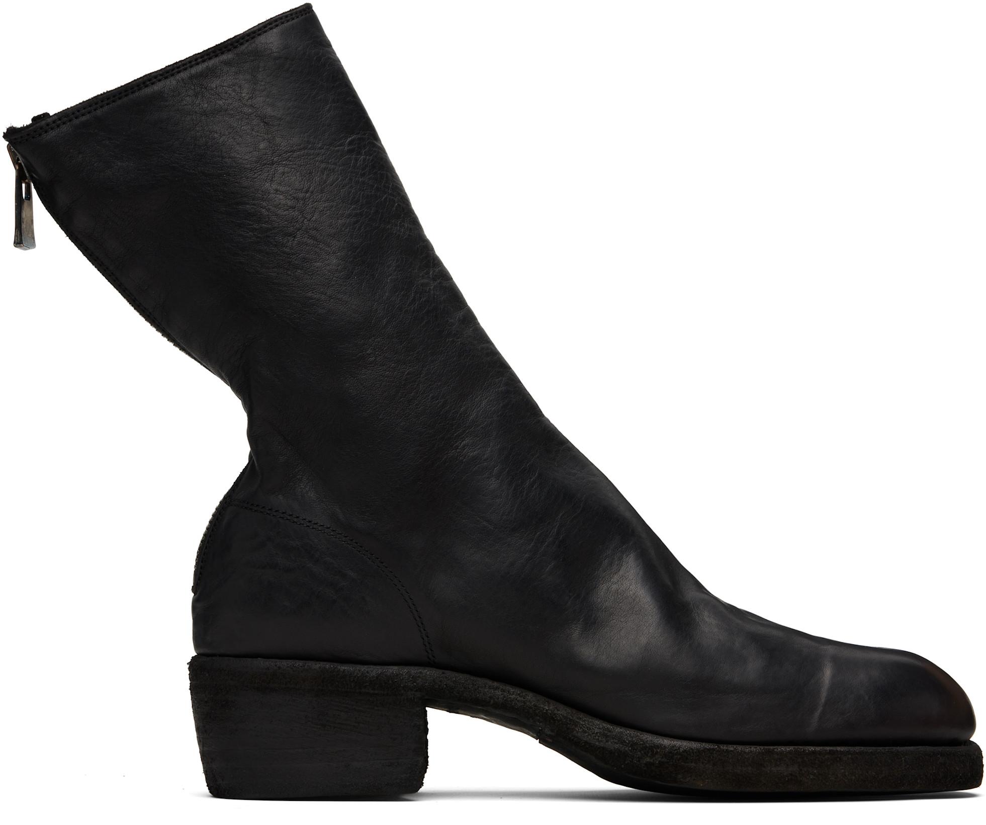 Black 788Z Boots by GUIDI