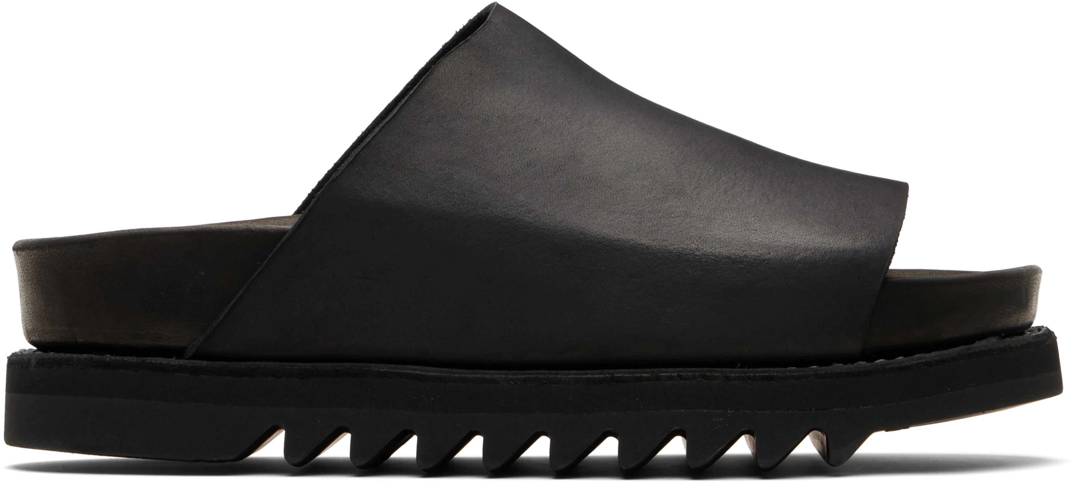 Black BRK06 Sandals by GUIDI