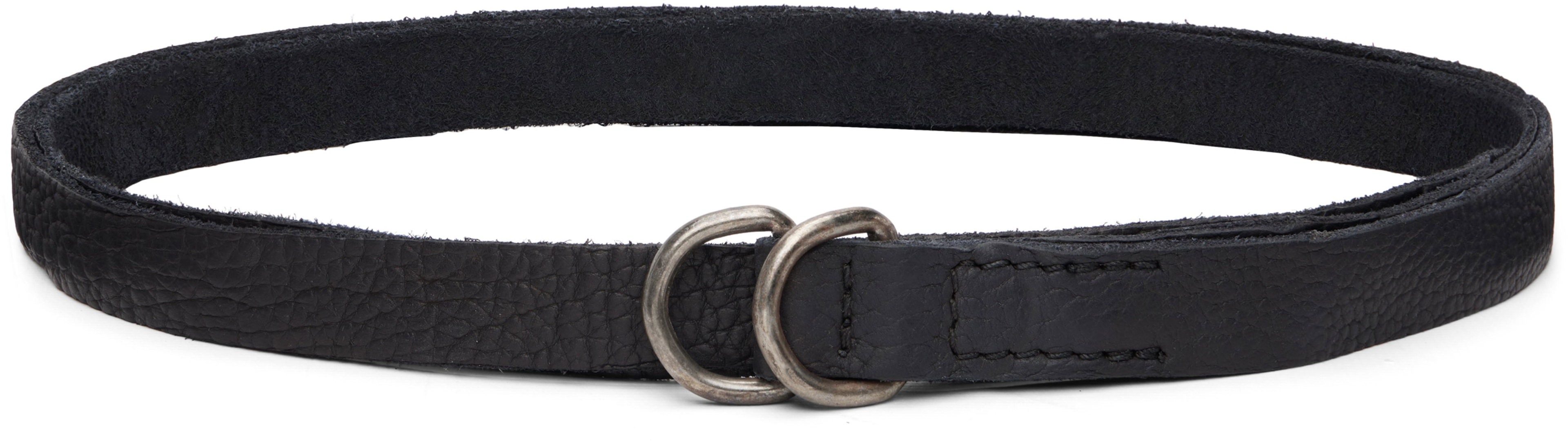 Black Leather Belt by GUIDI
