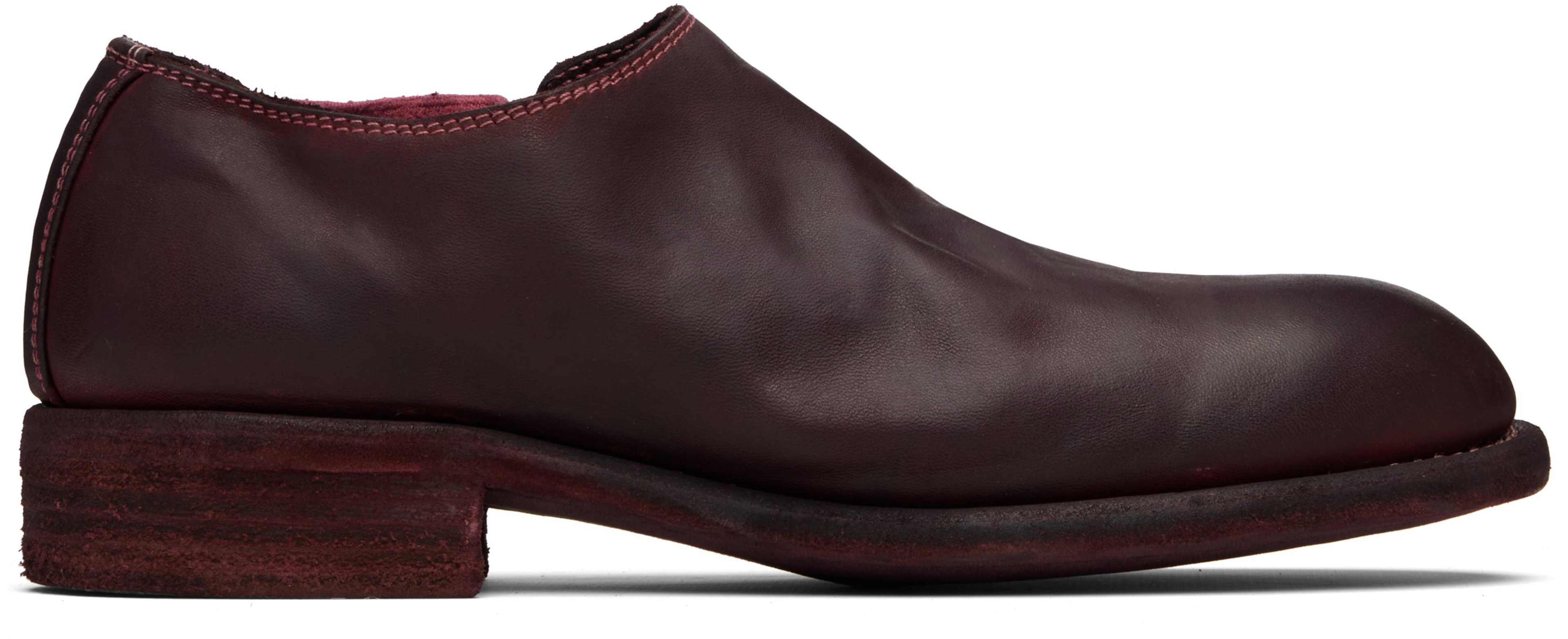 Burgundy 990E Slip-on Loafers by GUIDI