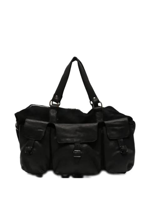 cargo-pocket suede tote bag by GUIDI
