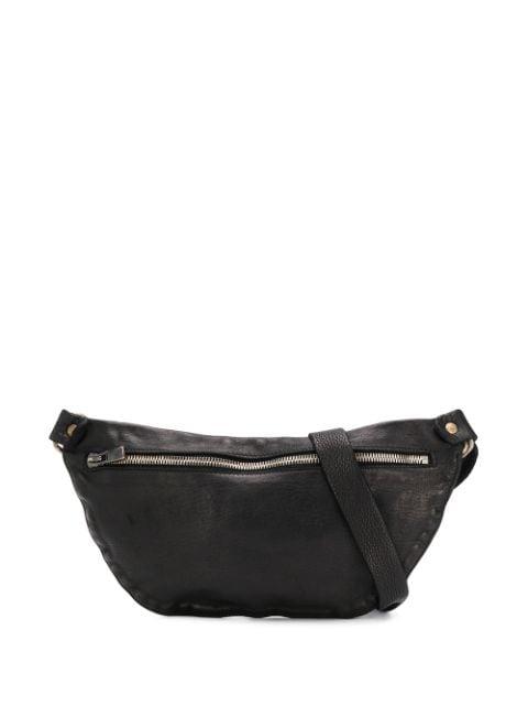 cracked-effect belt bag by GUIDI