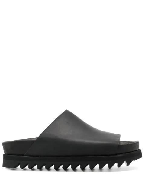 leather slides by GUIDI