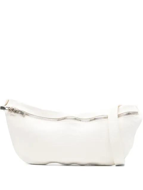 zip-up leather shoulder bag by GUIDI