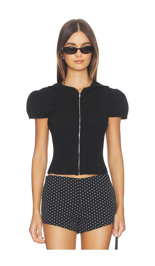GUIZIO Bella Zip Up Hoodie in Black by GUIZIO
