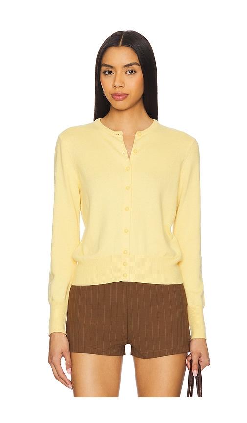 GUIZIO Emelie Cropped Cardigan in Yellow by GUIZIO