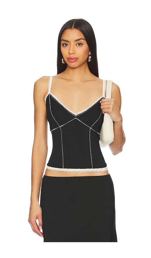 GUIZIO Low Rise Dainty Tank in Black by GUIZIO