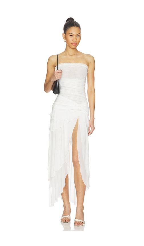 GUIZIO Lyla Twist Dress in White by GUIZIO