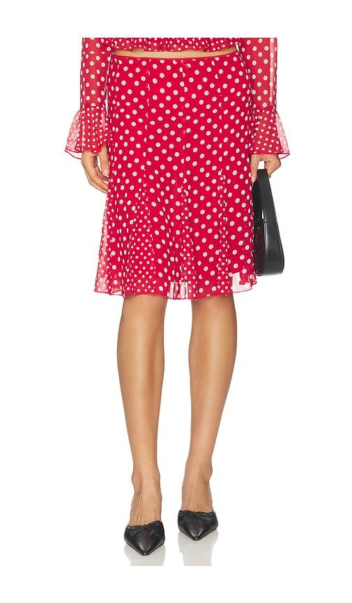 GUIZIO Paloma Skirt in Red by GUIZIO
