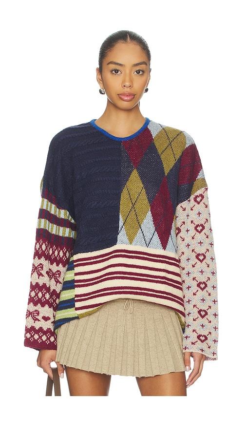 GUIZIO Zuri Sweater in Blue,Red by GUIZIO
