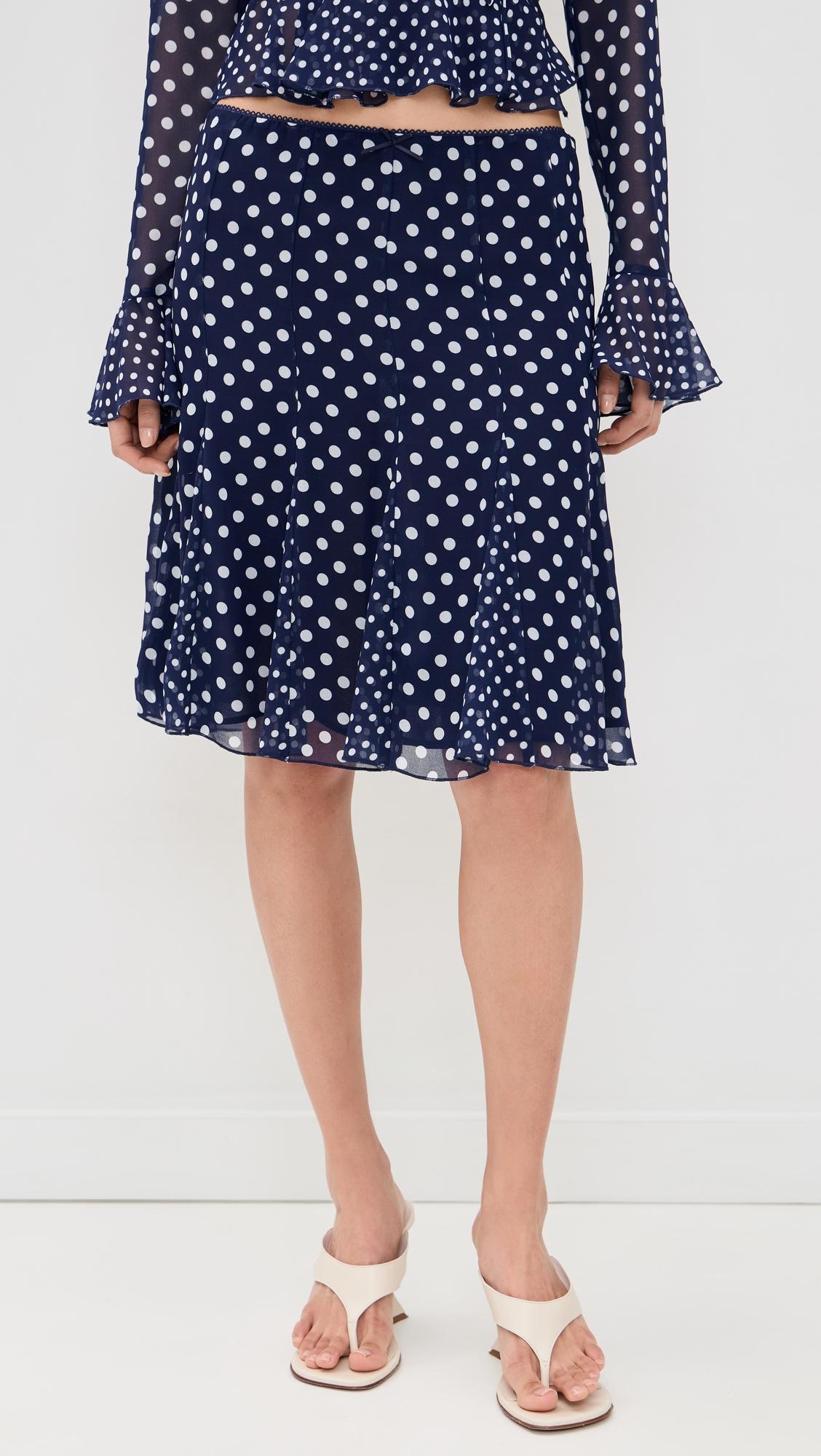 Mixed Godet Paloma Skirt by GUIZIO