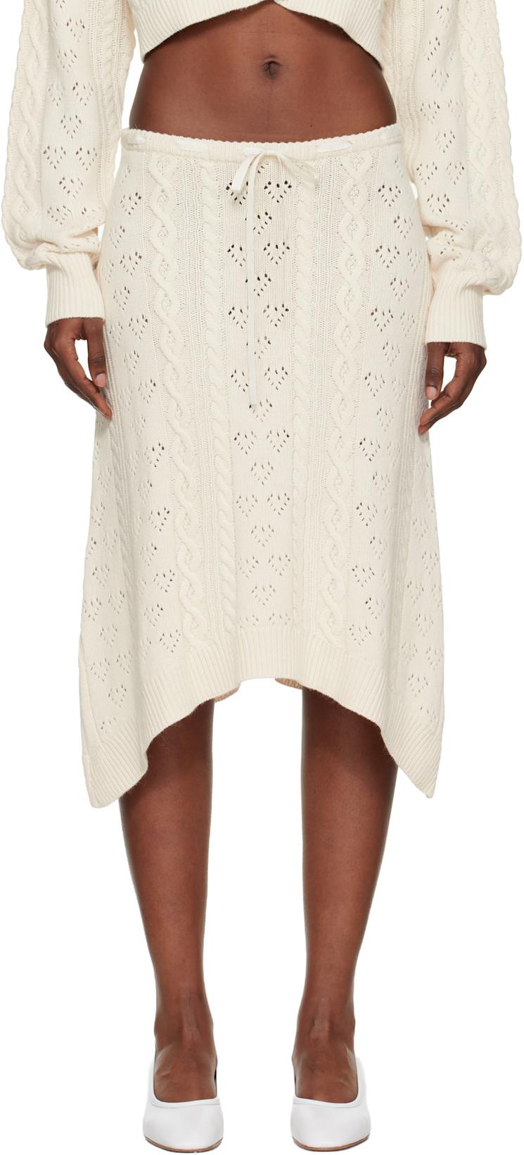 Off-White Noah Wool Cable Midi Skirt by GUIZIO