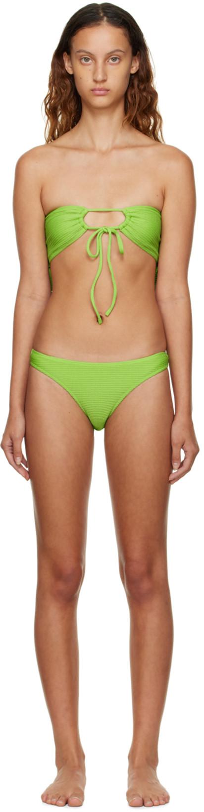 SSENSE Exclusive Green Mona Bikini by GUIZIO