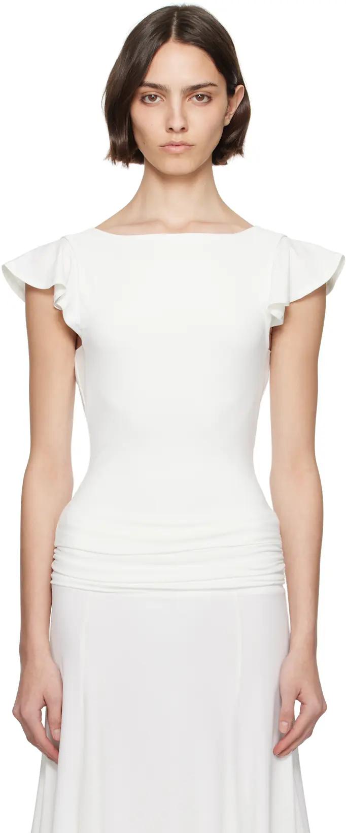 White Soffiano T-shirt by GUIZIO