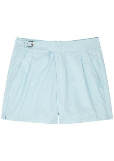 The London printed shell swim shorts by GUSARI
