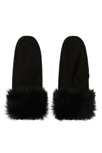 Full palm shearling mittens by GUSHLOW&COLE