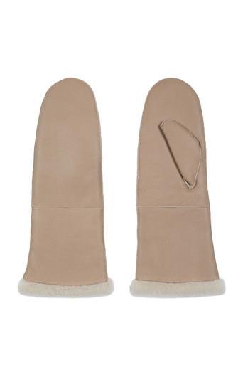 Gauntlet shearling mittens by GUSHLOW&COLE