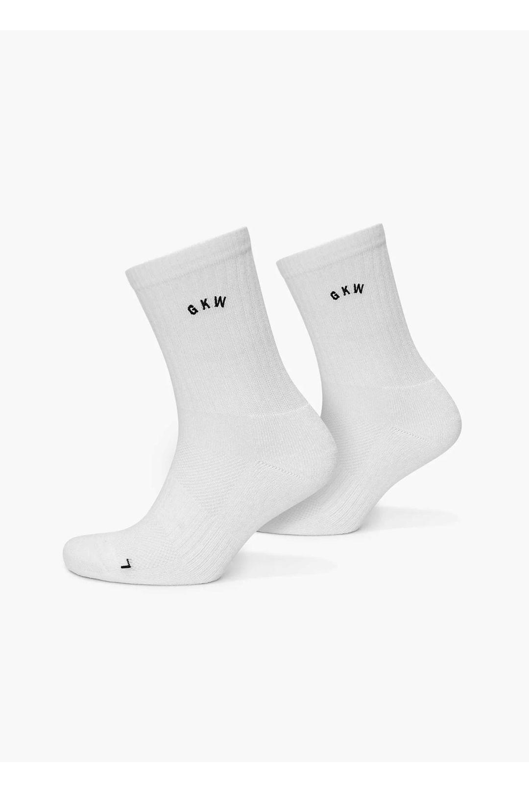Socks 2 Pack White by GYM KING