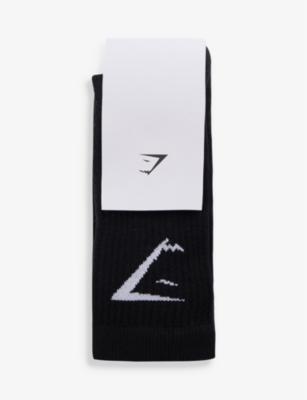 Branded pack of three cotton-blend socks by GYMSHARK