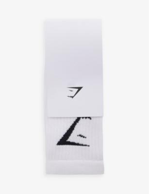 Branding pack of three cotton-blend socks by GYMSHARK