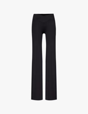 Crossover flared-leg tall stretch-woven leggings by GYMSHARK