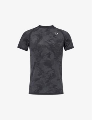 Geo Seamless logo-embroidered jersey T-shirt by GYMSHARK