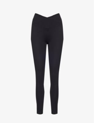 Gym-Kit cross-over waistband logo-print stretch-jersey leggings by GYMSHARK