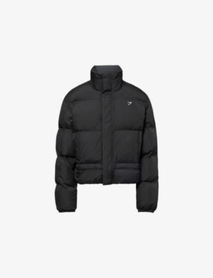 Logo-Print Padded Shell-Down Jacket by GYMSHARK