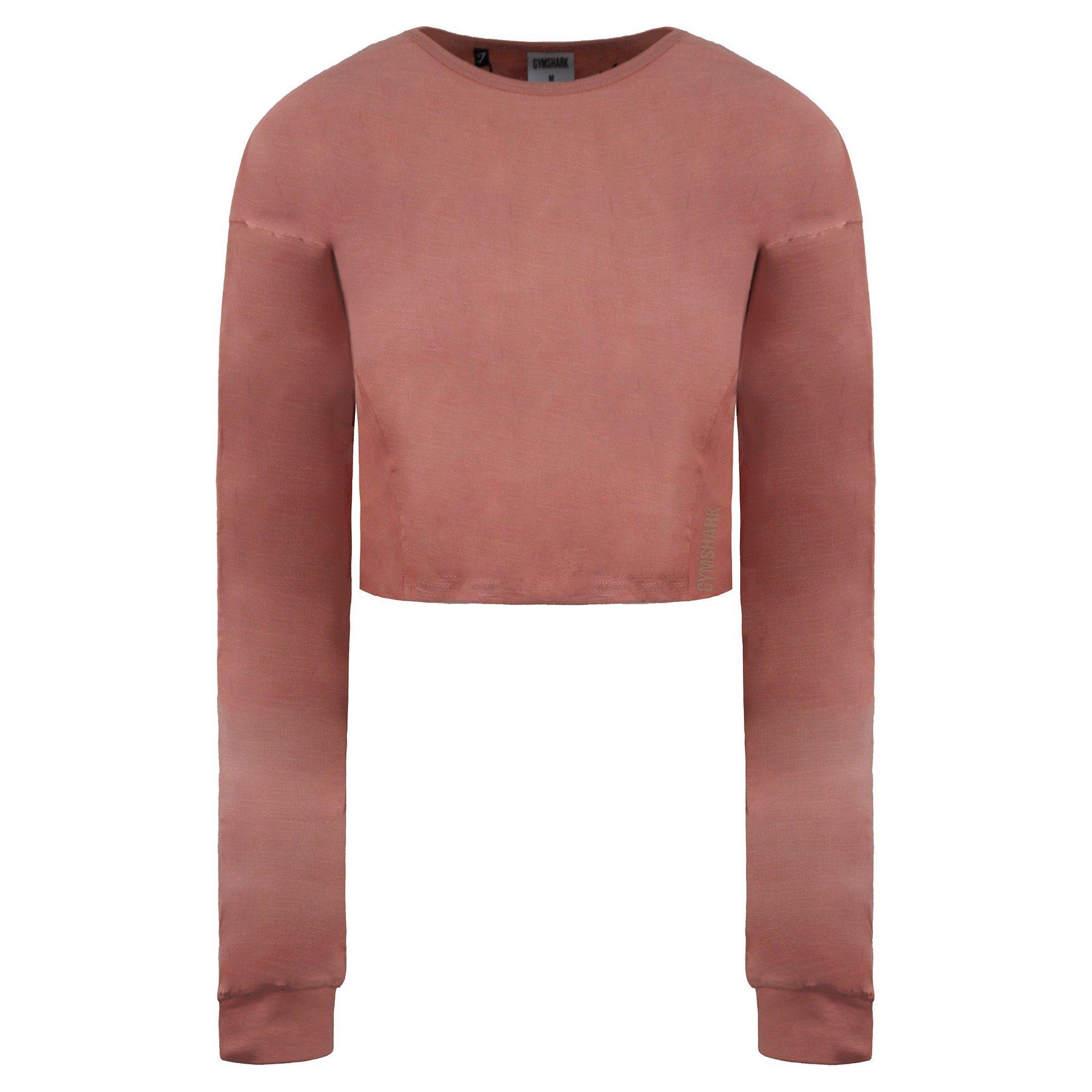 Long Sleeve Light Pink  Crop Top by GYMSHARK