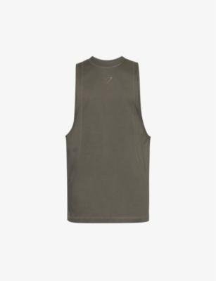 Premium Lifting logo-embroidered cotton-jersey tank top by GYMSHARK