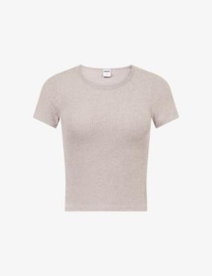 Supersoft Ribbed Stretch-Woven T-Shirt by GYMSHARK