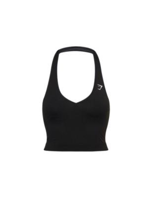 Vital Seamless Halter Neck Jersey Tank Top by GYMSHARK