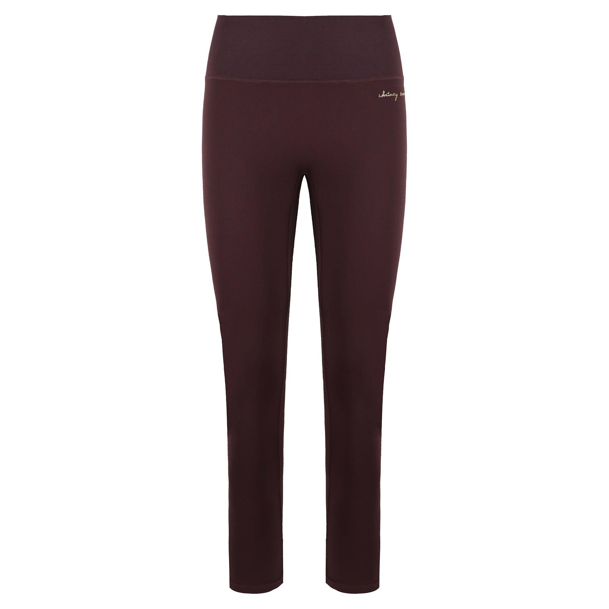 Whitney Simmons Rib Waist Chocolate Leggings by GYMSHARK