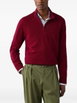 quarter-zip elbow-patch knit by HACKETT LONDON
