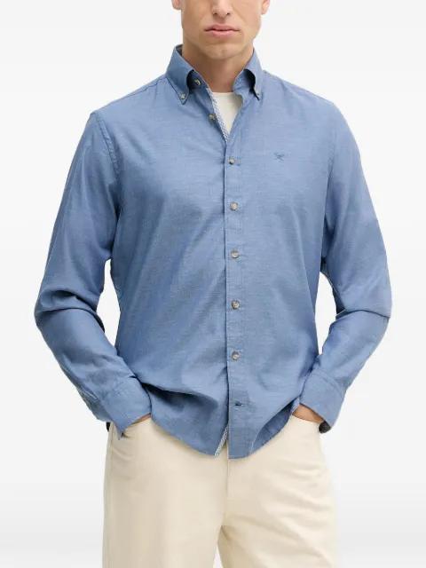 button-fastening logo-embroidered shirt by HACKETT