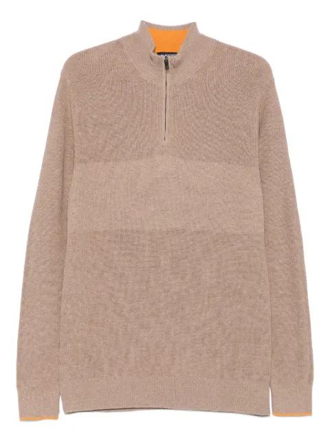 contrast-trim sweater by HACKETT