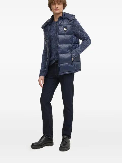 leather-patch denim jeans by HACKETT