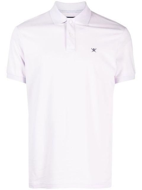 logo-embroidered piqué cotton polo shirt by HACKETT