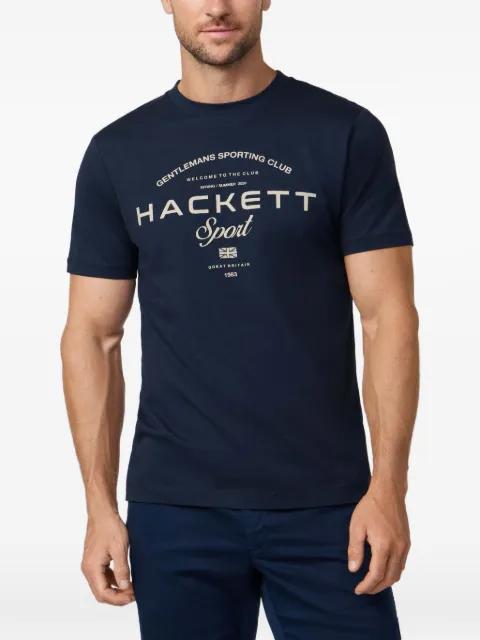 logo-print cotton T-shirt by HACKETT