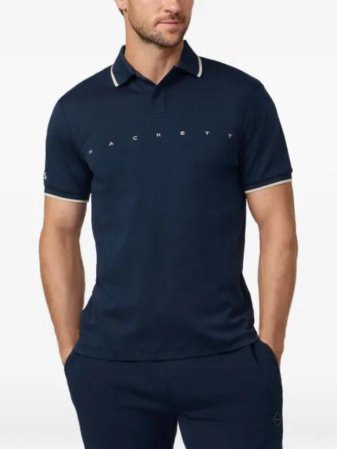 logo-print short-sleeve polo shirt by HACKETT
