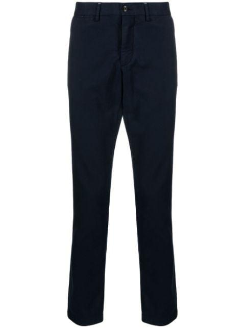 slim-cut cotton chino trousers by HACKETT