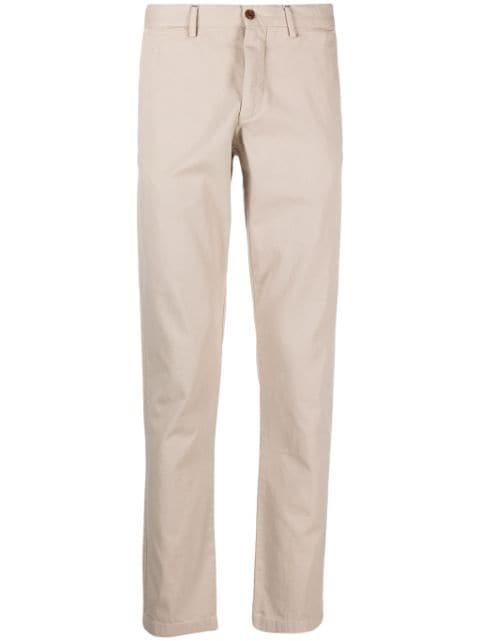 slim-leg cotton chinos by HACKETT