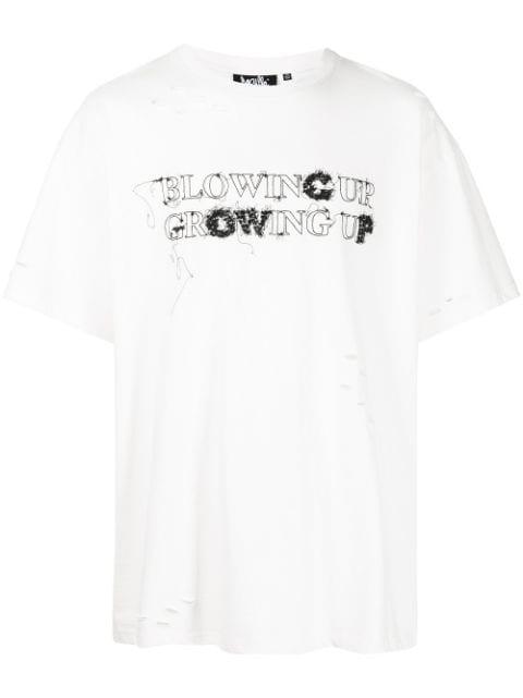 Blowing Up Growing Up stretch-cotton T-shirt by HACULLA