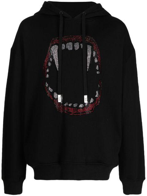 Flashy Fang Lips cotton hoodie by HACULLA