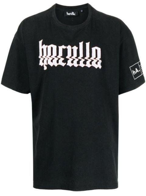 Glitched logo-print T-shirt by HACULLA